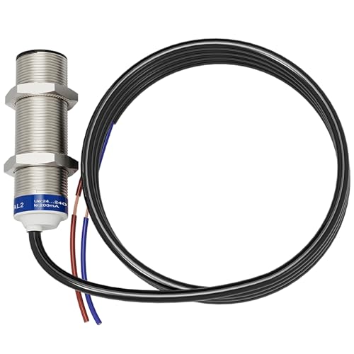 XS618B1MAL2 Universal Inductive Proximity Sensor, 2-m Electrical Cable, 2-Wire AC/DC Wiring for PNP or NPN Input, NO Contact Output, Embedded Installation, Multi-Function