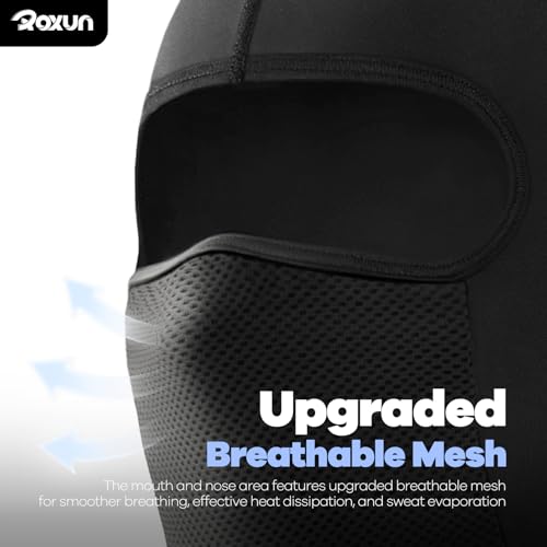 Image of ROXUN Balaclava Cycling Face Mask, Summer Cooling Ice Silk Mesh Moto Sun Protection Ski for Men Women