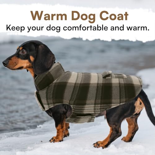 ASENKU Hundemantel für Kleine Hunde XS,Warme Hundemantel Winter, Fleece Hundejacke Reversible wasserdichte Winddichte Kalte Wetter Winterjacken & Wintermäntel mit Geschirr Loch