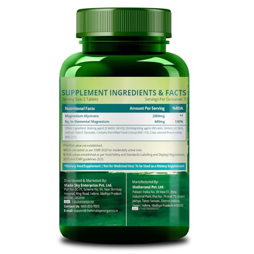 Image of Vlado's Himalayan Organics Chelated Magnesium Glycinate Supplement 2000mg - Small Pack