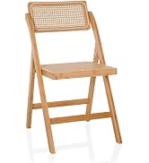hjh Living Tudela Bamboe klapstoel met Weense vlechtwerk, houten klapstoel, klapstoel