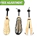 EchoDone Pair of 2 Way Wood Shoe Trees for Men Shoe Stretcher Adjustable Unisex Shaper for Shoe Large Size for Men and Women, Women's Size 10 to 13.5 Man's Size 9 to 13