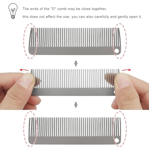 Peine de Titanio para Cabello y Barba, Dientes Anchos y Finos miniatura 5