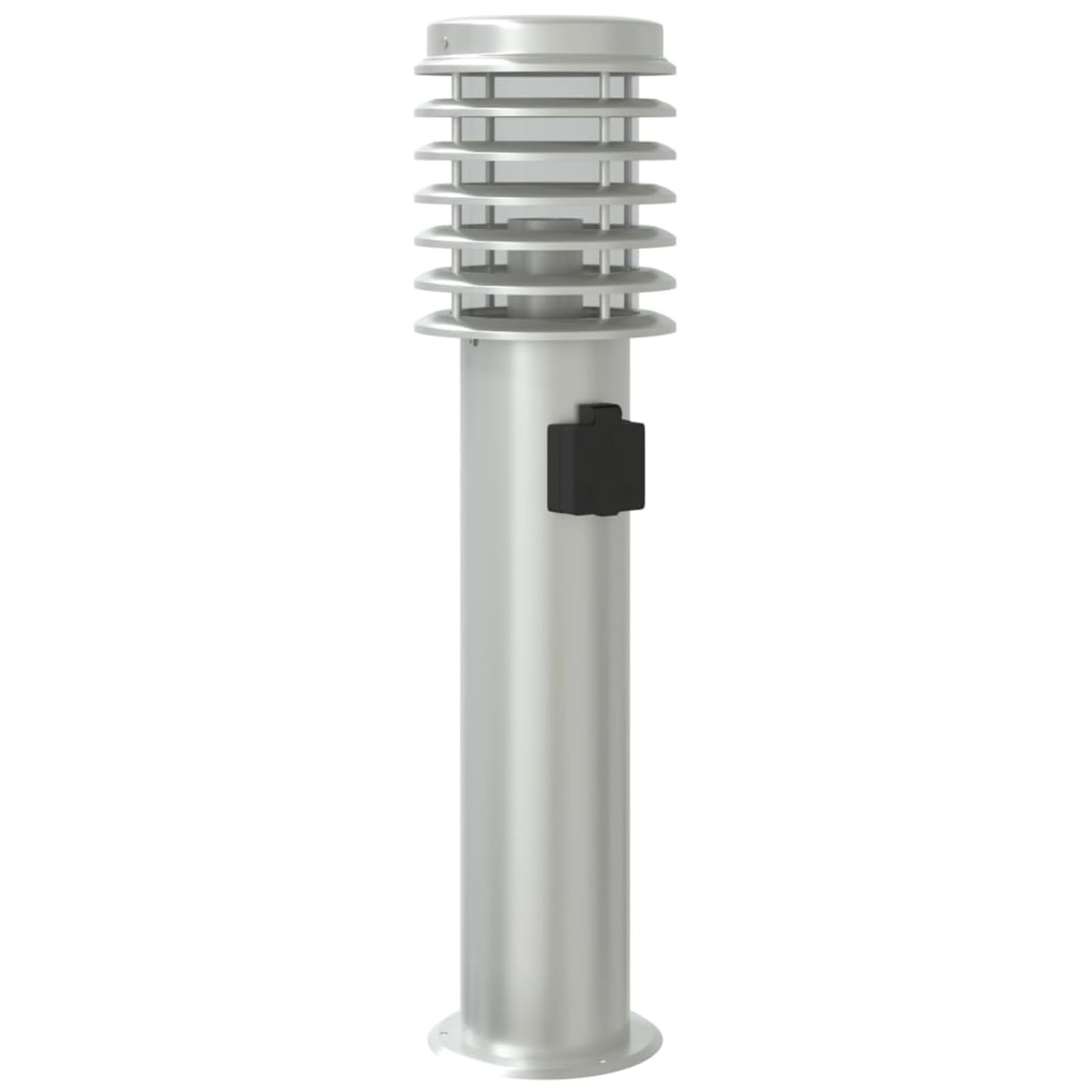 LAPOOH Lampada da Terra per Esterni con Presa Argento 60 cm in Acciaio,Lampade da Terra,Lampada da Terra Moderna,Lampade da Terra per Soggiorno-4006373