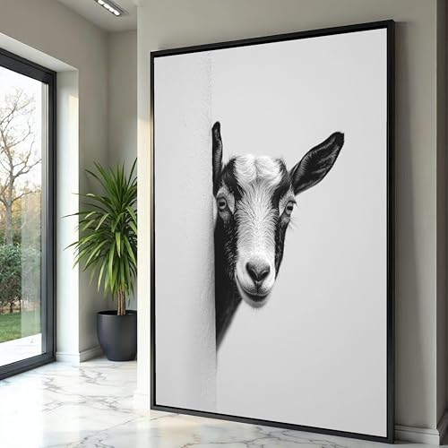 Affiches de ferme noir et blanc pour salon rustique moderne