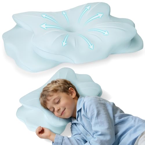 2026 New Toddler Pillow, Kids Cervical Pillow for Neck and Shoulder, Cooling Orthopedic Memory Foam Pillow,Ergonomic Neck Support Pillow for Side,Back and Stomach Sleepers,Odorless Aged 3-10 Years Old