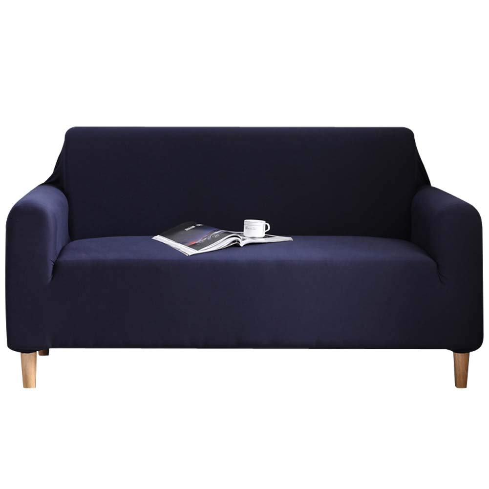 Zangge Bedding Sofa Navy Cushion Cover Protector Cover Polyester Elastic Stretch Solid Colour Armchair Couch Living Room