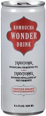 Kombucha Wonder Drink Traditional Sparkling Fermented Tea, 14 fl oz (Pack of 12)