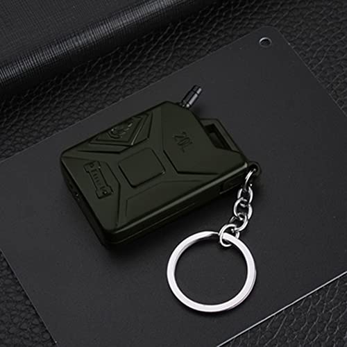 Encendedor de gas recargable en forma de barril negro miniatura 4
