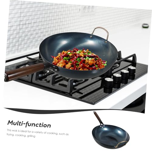 Wok de fondo plano IMIKEYA antiadherente para cocina miniatura 6