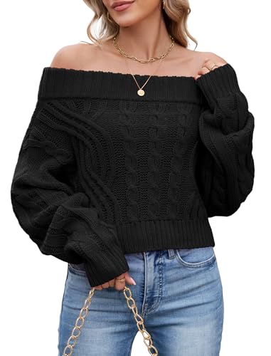 Image of ZAFUL Women V Neck Button Knit Crop Sweaters Batwing Sleeve V Back Ribbed Hem Pullover Sweater