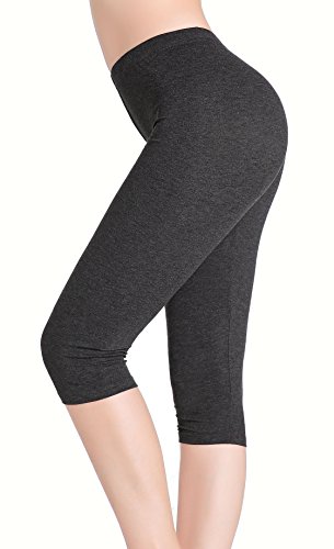 Image of CnlanRow Women Summer Short Leggings for Under Skirt 3 /4 Capri Cropped Shorts Yoga Pants