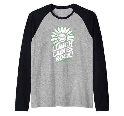 Groovy Food Service Team Lunch Lady Squad Cafeteria Crew Raglan Baseball Tee