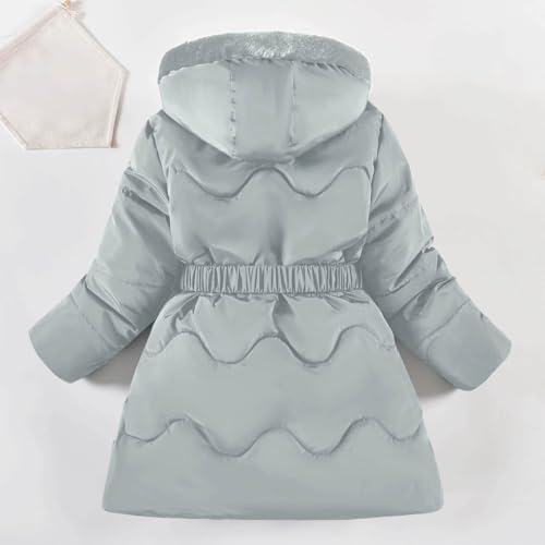 Girls Puffer Jacket with Hood Size 5-11 Warm Boys Winter Coat Casual Full Zip Outerwear Fur Trim Long Down Jackets4
