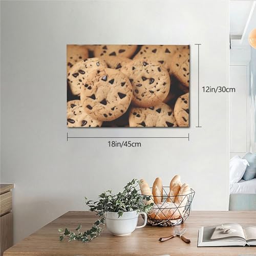 Impression sur toile frites et biscuits décorative HD pour salon 30x45 cm - 2