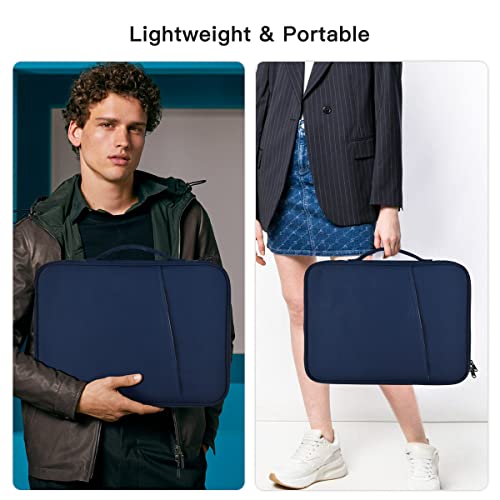 12.9 Inch Tablet Carrying Bag For 2022 Samsung Galaxy Tab S8+/S7+/S7+ Plus/S7 Fe 12.4" & Ipad Pro 12.9 2021-2018,Microsoft Surface Pro 9,8,X,7+,7,6,5,4,3,2/Surface Go 2 12.4" Sleeve Carrying Case-Blue #TOP5