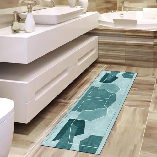 Alfombra de pasillo de 40x200 cm lavable y antideslizante con diseño patchwork 4
