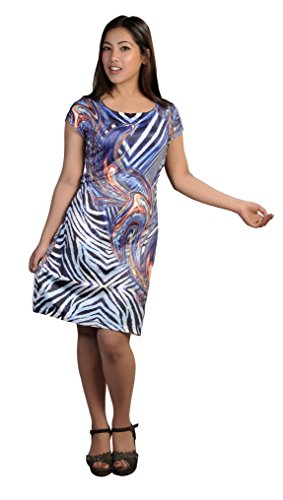 Vestido sin Mangas con Estampados Multicolor Impresos-Marble Cover