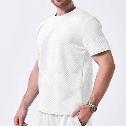 Survêtement velours côtelé homme ensemble décontracté t-shirt short oversize