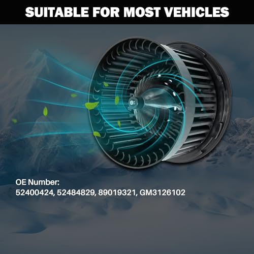 Image of 700089 AC Heater Blower Motor Fan Front Fit for Cadillac Escalade for Chevy Silverado 1500 2500 3500 Tahoe for GMC Sierra 1500 2500 3500 Yukon 52400424, 52484829, 89019321, GM3126102