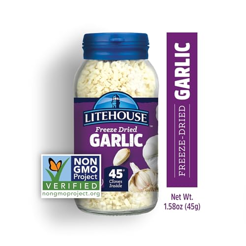 Litehouse Freeze Dried Garlic - Garlic, Substitute for Fresh Garlic & Minced Garlic, Jar Equal to 45 Garlic Cloves, Garlic Flakes, Garlic Freeze Dried, Non-GMO, Gluten-Free - 1.58 Ounce, 2-Pack