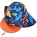 3 Piece Boy Swimsuit Trunk Rashguard Set Sun Hat Cartoon Fish Shark Print UPF 50+ Bathing Suit Swimwear