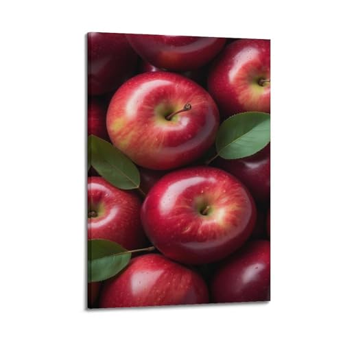 Affiche murale haut de gamme pommes rouges art moderne de salon