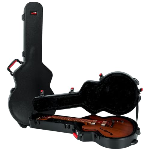 Gator Cases Molded Flight Case for 335 Semi-Hollow Electric Guitars with TSA Approved Locking Latch, (GTSA-GTR335)
