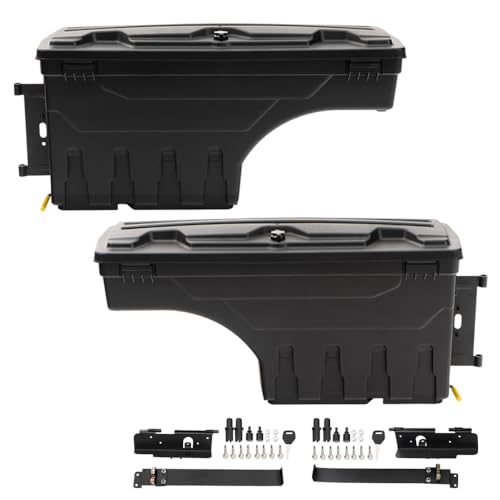 PIT66 Lockable Truck Bed Storage Box Toolbox, Compatible With Toyota Tundra 2007-2021 Drawer Left+Right Sides