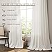 Natural Linen Curtains 84 Inch Length for Living Room 2 Panel Pocket Drape Light Filtering Semi Sheer Cream Country Rustic Farmhouse Boho Curtain Bedroom Pinch Pleated Look Ivory Color Back Tab