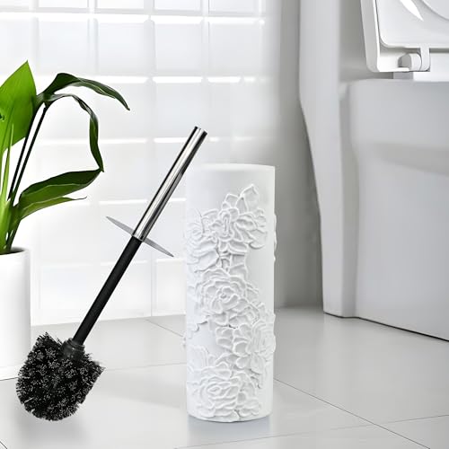 Image of Toilet Brush and Holder Set for Bathroom, Stylish and Durable Cleaning Tool with Modern Design, Compact for Efficient Cleaning