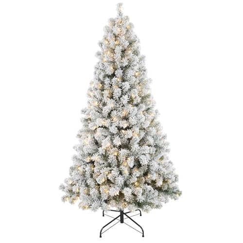 6ftflockedchristmastreewith250warmwhitelightsfrostedartificialtreewith820snowybranchtipsmetalstandfoldablebaseidealforhomeofficepartyorholidaydecor Urban Country Home Decor 6ft flocked christmas tree with 250 warm white lights frosted artificial tree with 820 snowy branch tips metal stand foldable base ideal for home office party or holiday decor urban country home decor