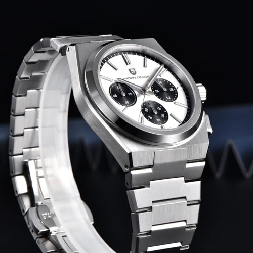 CEYADG Pagani Design Chronograph Watches for Men Analog Wrist Watch, Stainless Steel Quartz Men’s Watch; Sapphire Glass; 40mm - Image 4