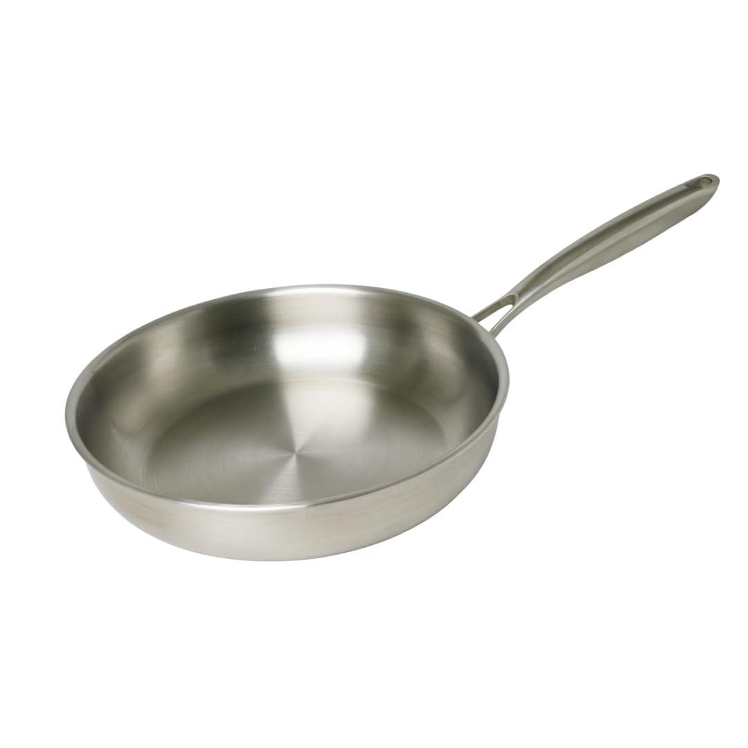 Venteo |Poele Inox 28cm| Plaque induction 2 feux | Poele Induction Durable et Résistant |Diffusion Uniforme de la Chaleur