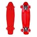 Enkeeo 22 Inch Plastic Cruiser Skateboard with Sturdy Deck 4 PU Casters for Kids, Youths and Adults, Red