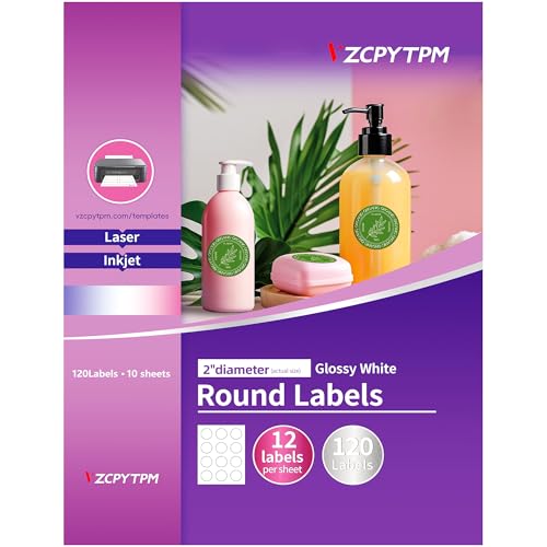 Étiquettes rondes imprimables autocollants personnalisés pots adresses