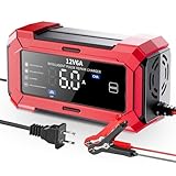 PGFDXDBNM Battery Charger for Ducati Scrambler Mach 2.0/Scrambler Mr Martini/Scrambler Officine Mermaid, 12V Motorcycle Battery Tender LCD Display Smart Automatic Trickle Charger Pulse Repair