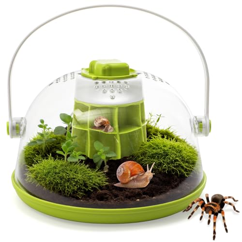 ELFULLY Snail Terrarium Kit with Air Vents & Removable Base