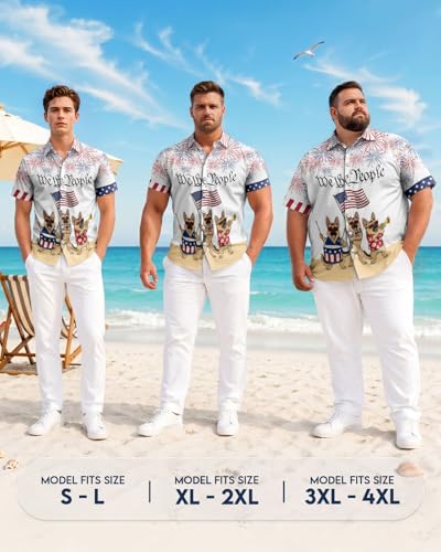 Image of 99TIMORO Fathers Funny Mens Hawaiian Shirt, Movie Button Down Short Sleeve Top, Father Day Summer Gifts