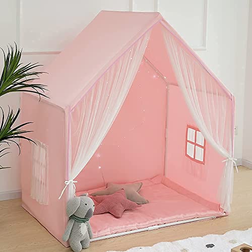 Kids Play Tent for Girl, Kids Tent Indoor, Playhouse for Kid, Princess Castle Play Cottage Pink