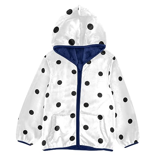 Image of Aflyko Boys Fleece Coat Blue Zip-Up Hoodie Girls Outerwear Kids Hooded Jacket 3-10T