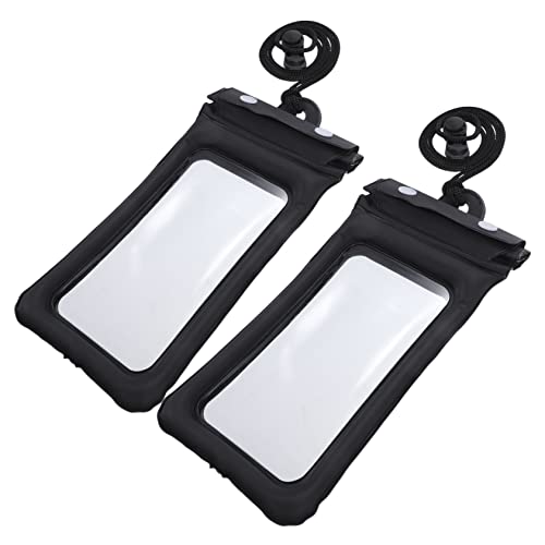 OKUMEYR 2pcs Mobile Waterproof Bag Protector PVC Miss Black