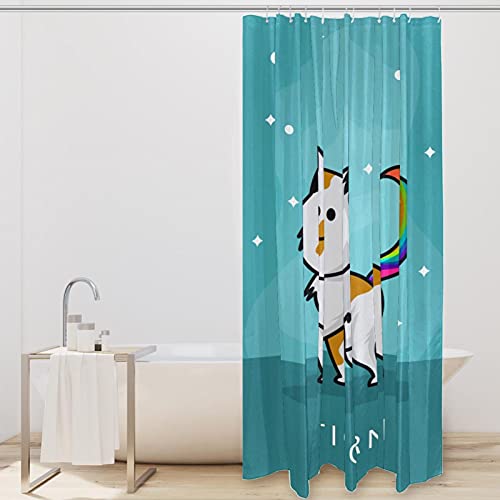 Rideau de douche mignon Wannabe 152x183 cm sans odeur avec 12 crochets
