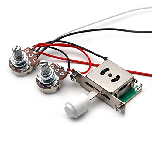 Zengxue 2sbNAbvC[n[lXpi/ 3Ro[^1T1V 500K TM^[ Guitar Wiring Harness (Color : White)