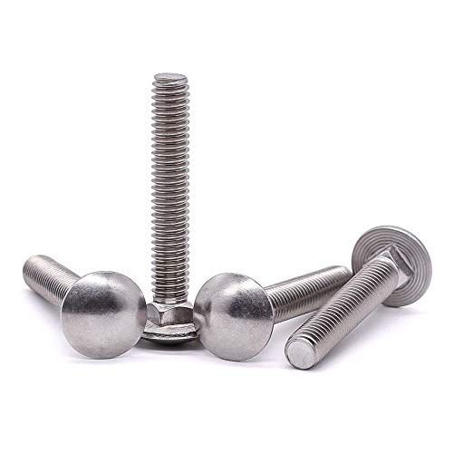 Boulon de carrosserie col carré inox 304 pour cabane de jardin et barrière extérieure bois