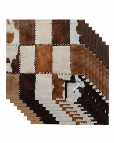 Servilletas de tela cuadradas marrones 20x20 pulg set de 8 miniatura 1