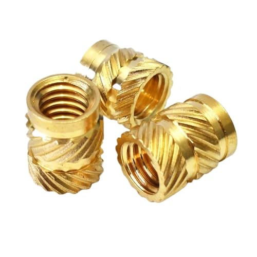 3D真鍮ナットを印刷し、 真鍮埋め込みナット ホットメルト ローレットねじ 熱射出成形用 M1-M8 100個入り(4mm,M4 (OD 6mm)50pcs)