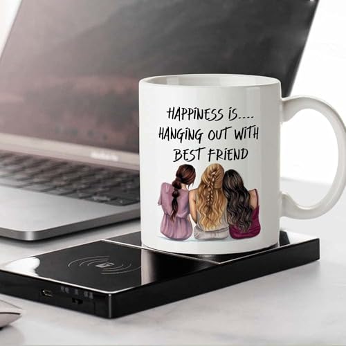 Image of Funny Bestie with Friendship Quotes Printed 325 ml Ceramic Coffee Mug /Tea Cup Gift for Girls, Best Friends, Sister Mom, Wife, Girlfriend 325 ml (Best Friend-12)