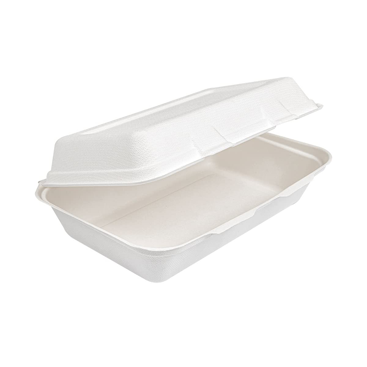 García de Pou 50 Unités - Coquilles L Bionic 1 L 16 x 24 x 7,5 cm Blanc Bagasse
