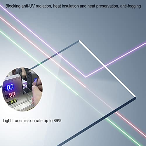 IMPREC Polycarbonate Roofing Sheet, 1.0mm Polycarbonate Panels Sunshine Board Shed Cover Transparent Insulation Daylighting Panels (Color : Clear, Size : 1mx3m)